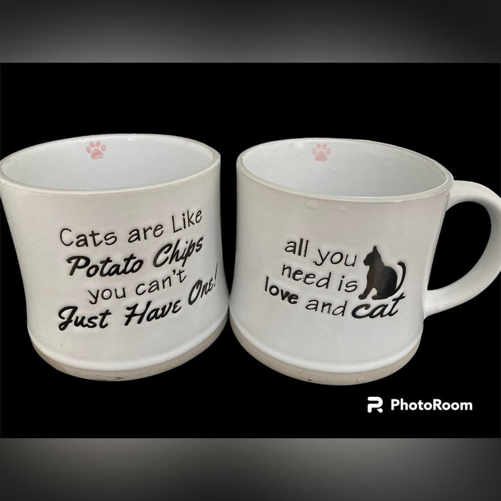 2017 Spectrum Designz Coffee Tea Cat Kitty Mug Double Sided Design, Set Of 2